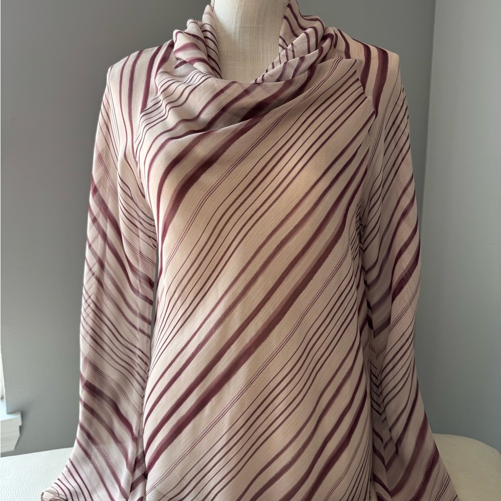 Zara Striped Purple and Cream Top